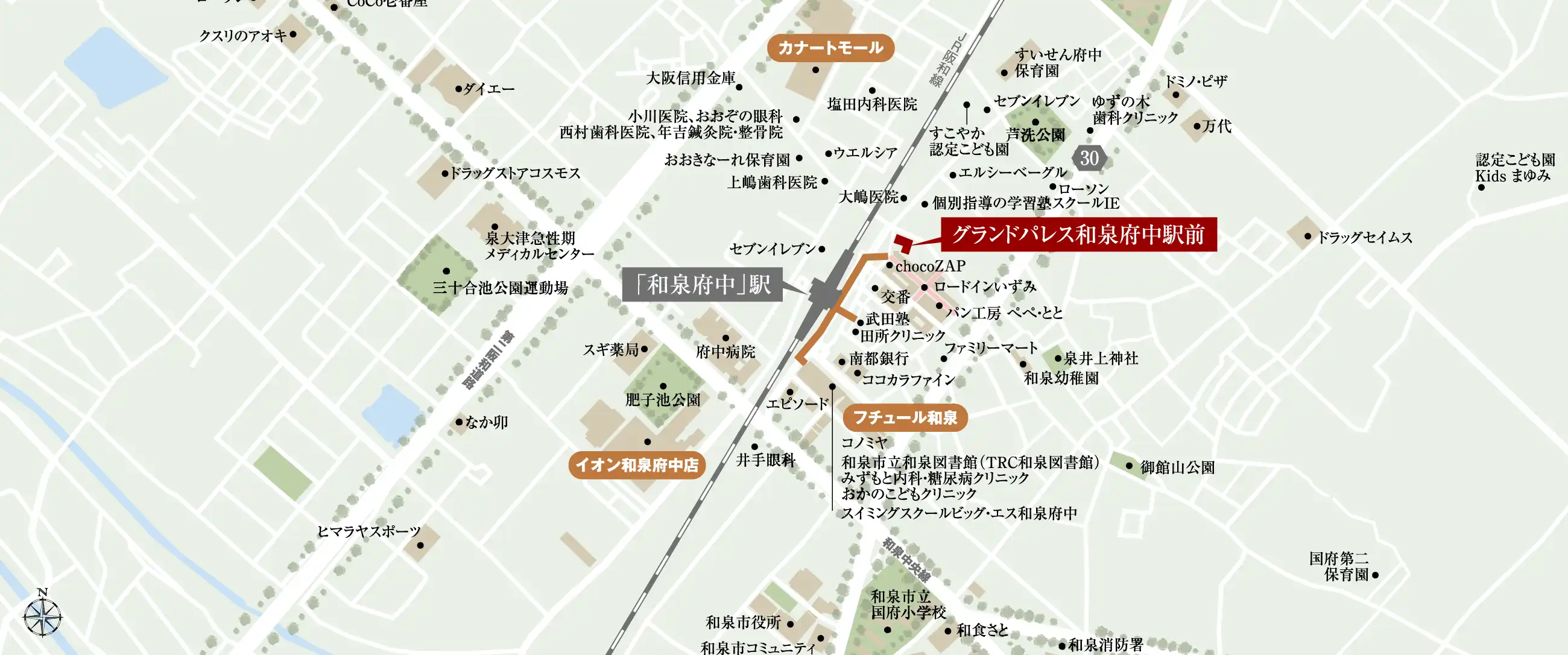 現地周辺案内図